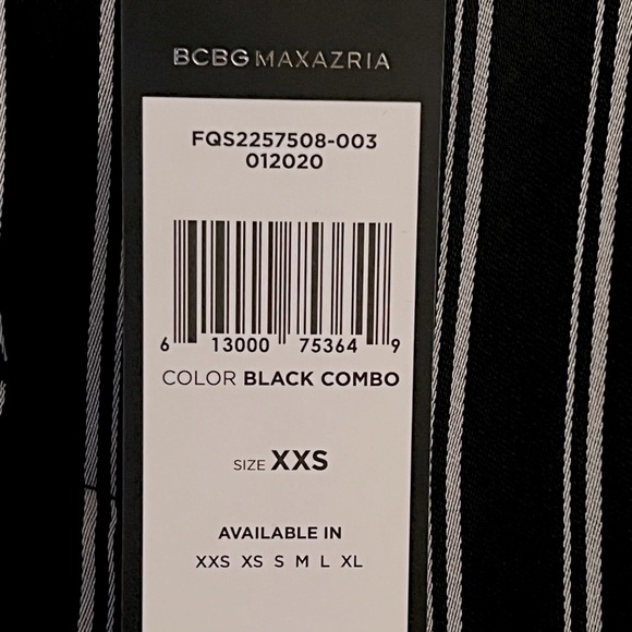 ⭐️BCBGMAXAZRIA⭐️FLATTERING🚨SOLD OUT🚨LIGHTWEIGHT HIGHWAIST WIDELEG STRIPED XXS - Picture 9 of 11